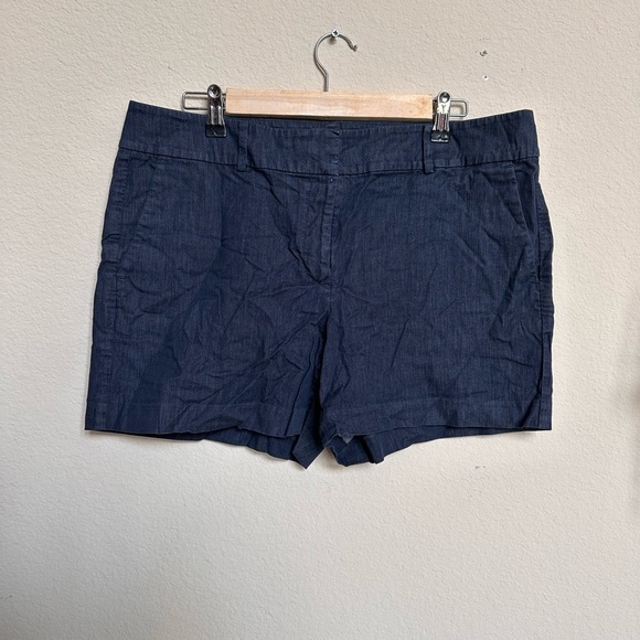 Ann Taylor Factory Blue Jean Shorts Cotton Blend - Picture 1 of 8